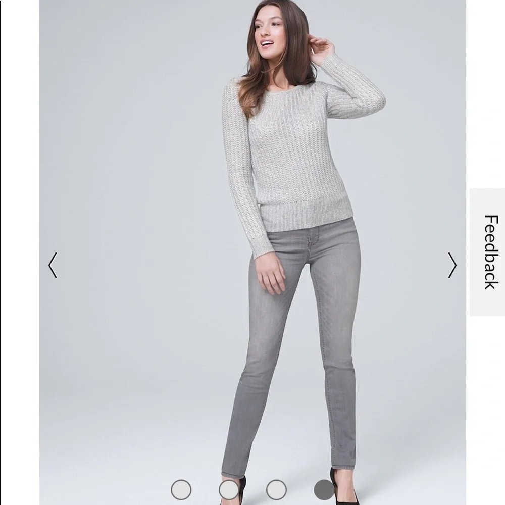 WHBM Sparkly Mirror Sequin Embellished Sweater - Picture 4 of 13